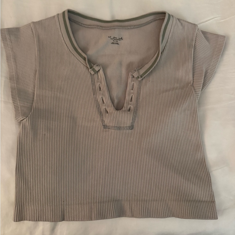 urban outfitters ribbed cropped tee